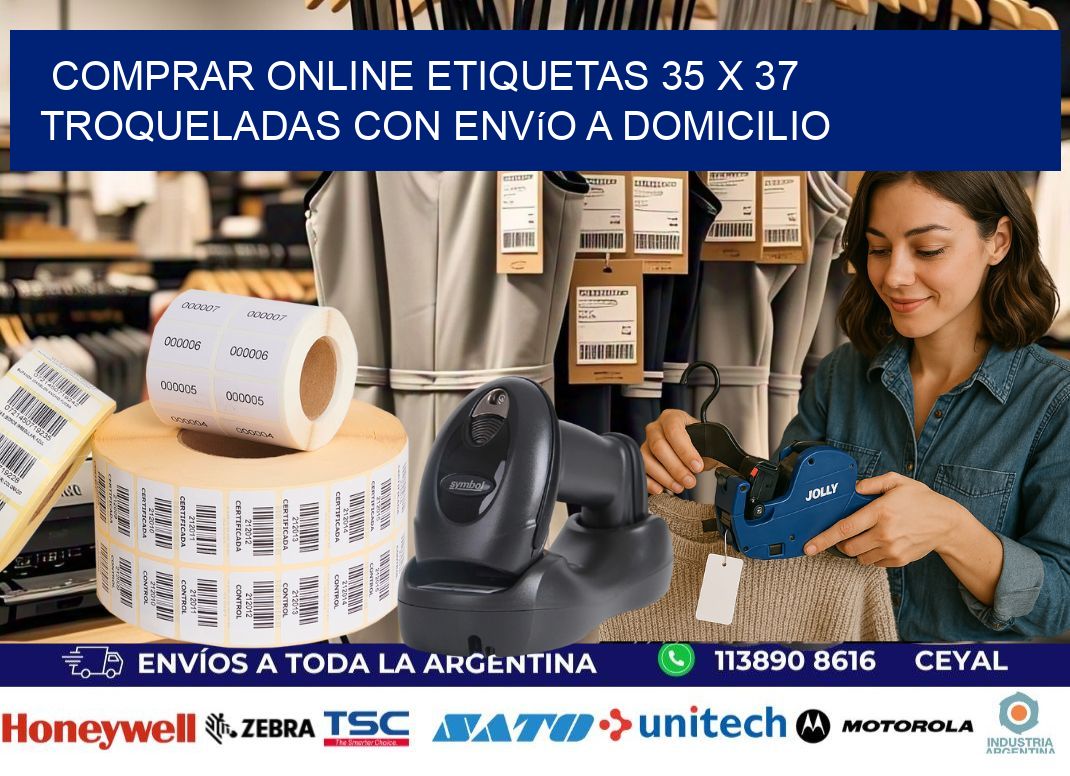 Comprar online etiquetas 35 x 37 troqueladas con envío a domicilio