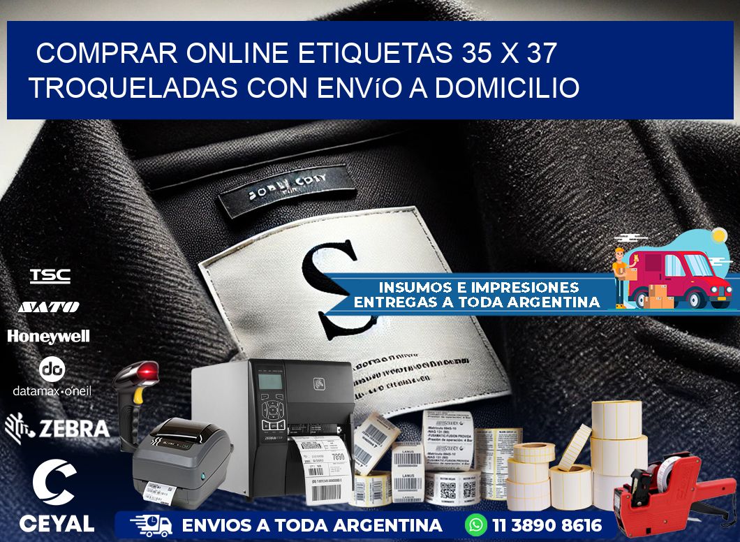 Comprar online etiquetas 35 x 37 troqueladas con envío a domicilio