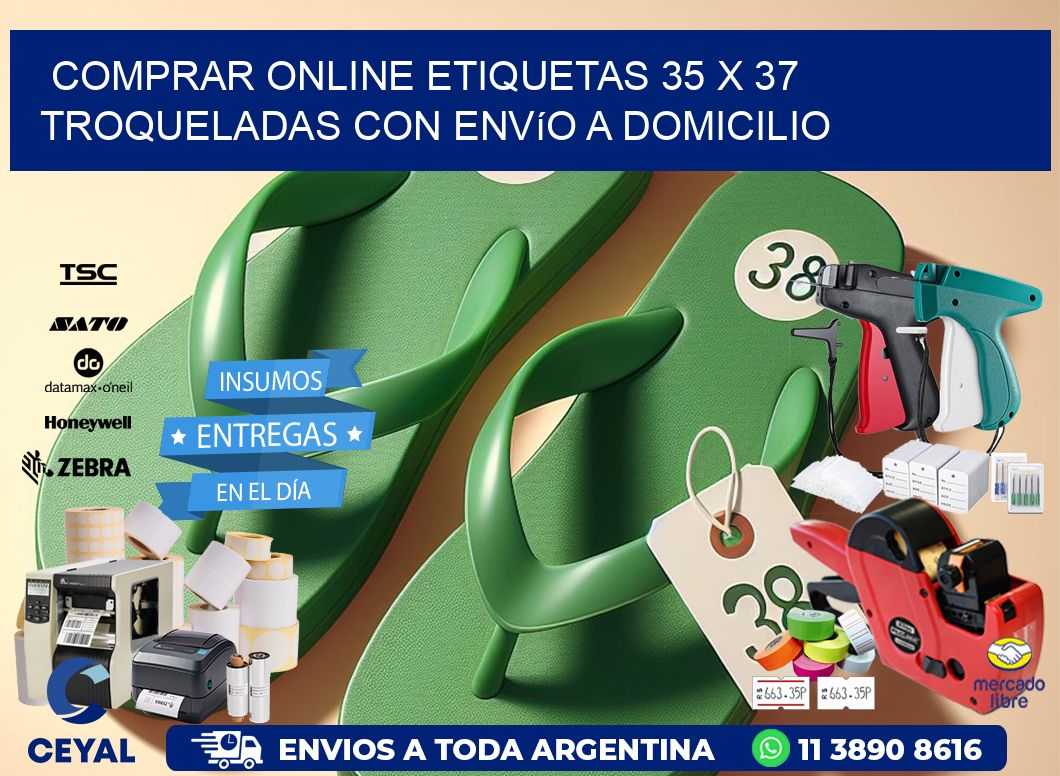 Comprar online etiquetas 35 x 37 troqueladas con envío a domicilio