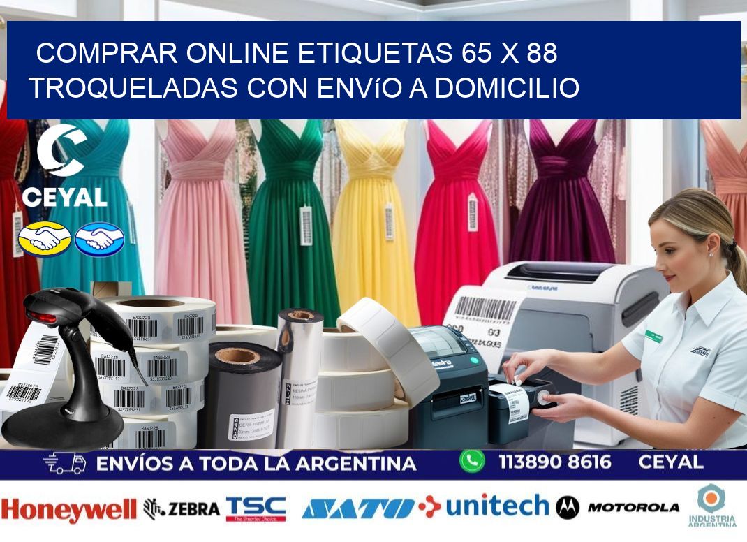 Comprar online etiquetas 65 x 88 troqueladas con envío a domicilio