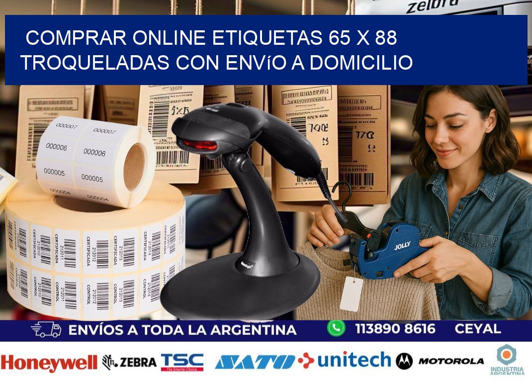 Comprar online etiquetas 65 x 88 troqueladas con envío a domicilio