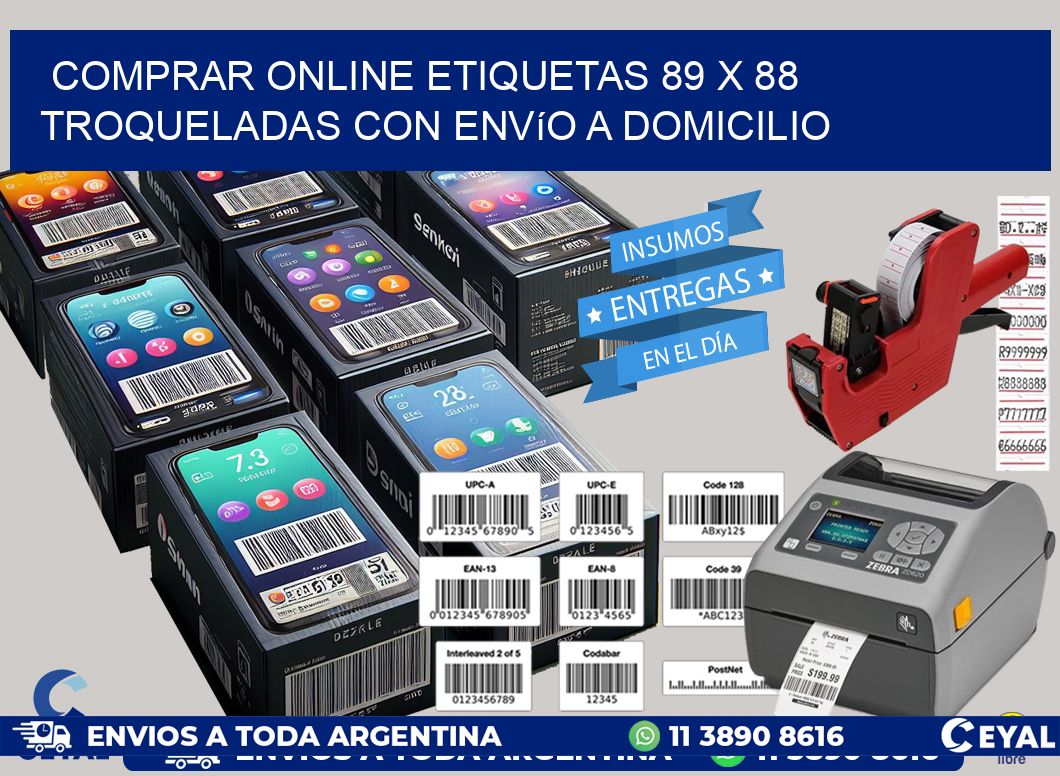 Comprar online etiquetas 89 x 88 troqueladas con envío a domicilio