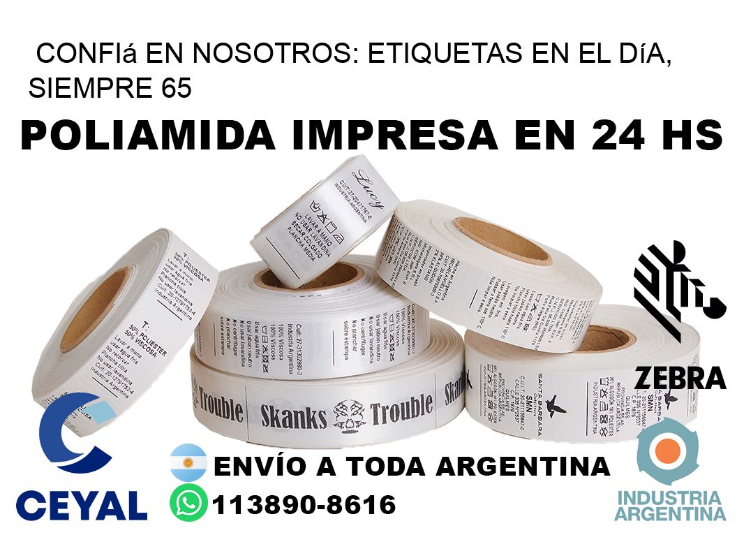 Confiá en Nosotros: Etiquetas en el Día, Siempre 65