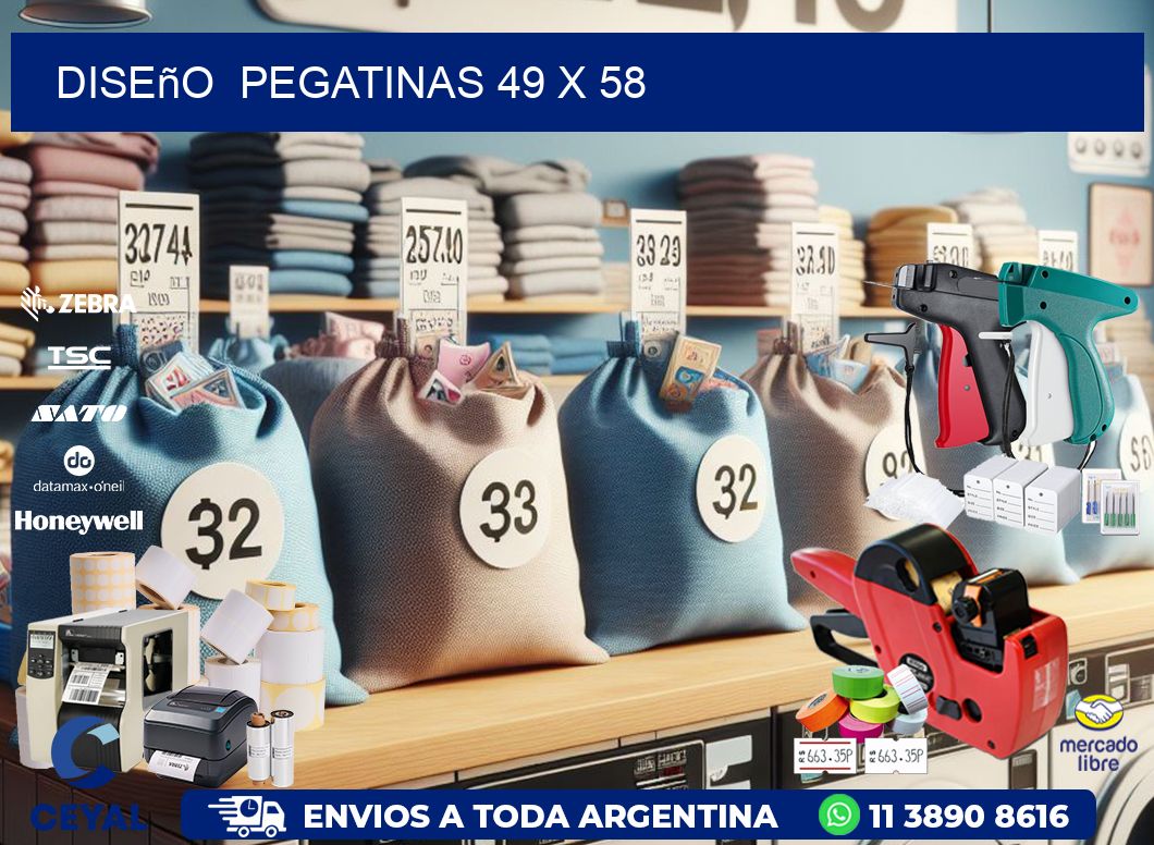 Diseño  PEGATINAS 49 x 58