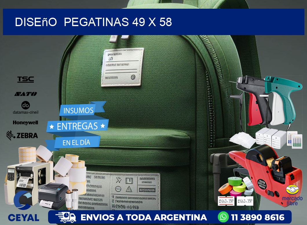Diseño  PEGATINAS 49 x 58