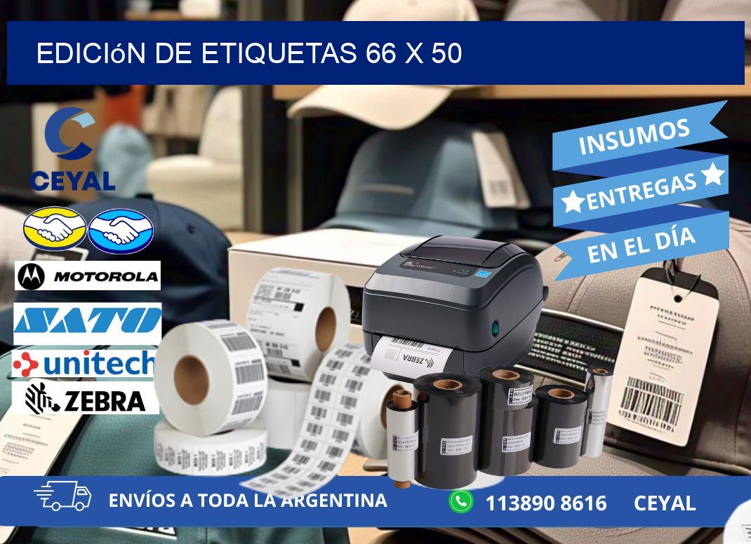 Edición de etiquetas 66 x 50