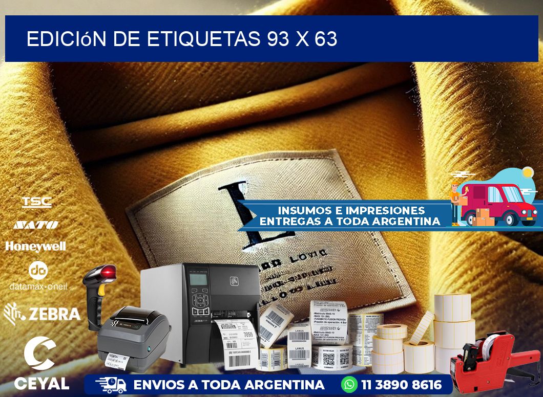 Edición de etiquetas 93 x 63