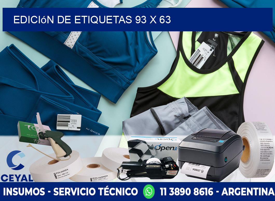 Edición de etiquetas 93 x 63