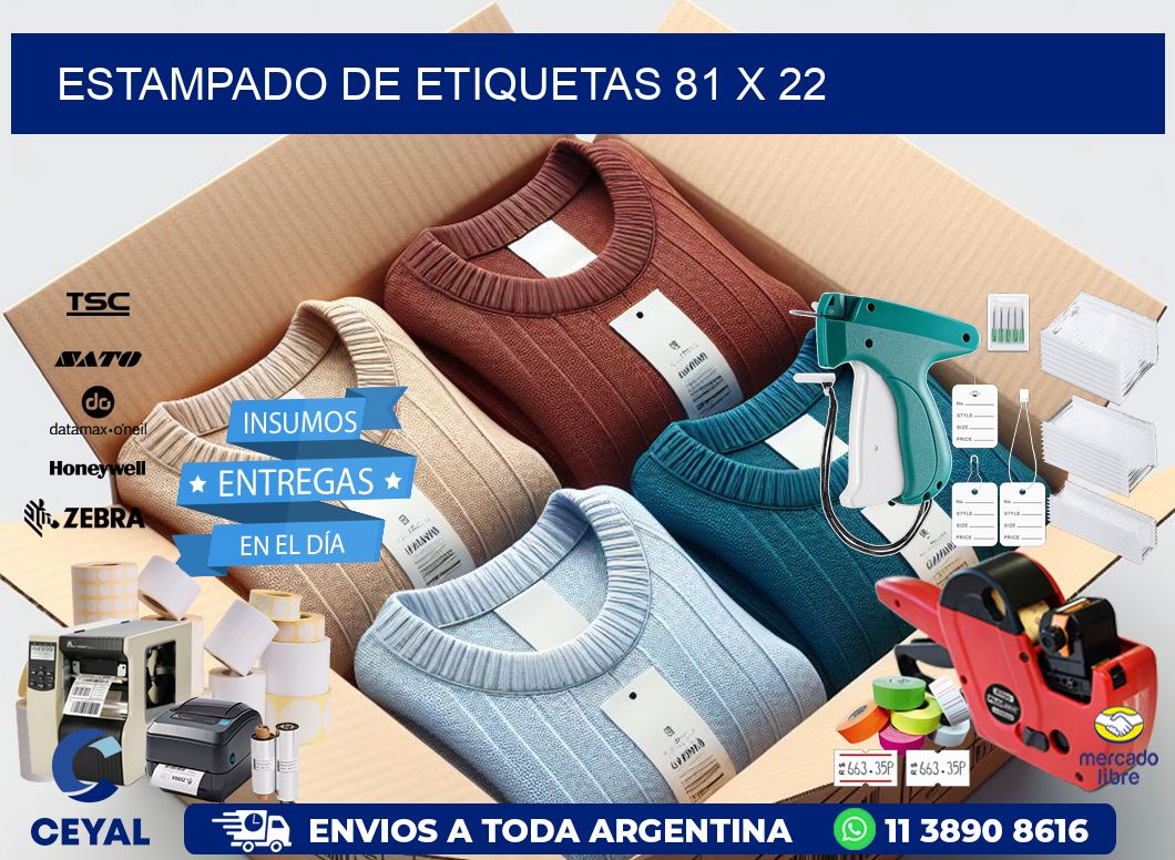 Estampado de etiquetas 81 x 22