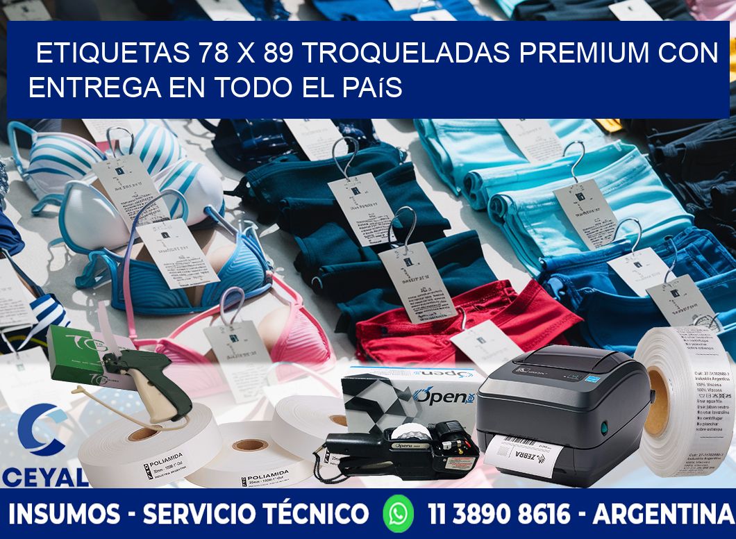 Etiquetas 78 x 89 troqueladas premium con entrega en todo el país