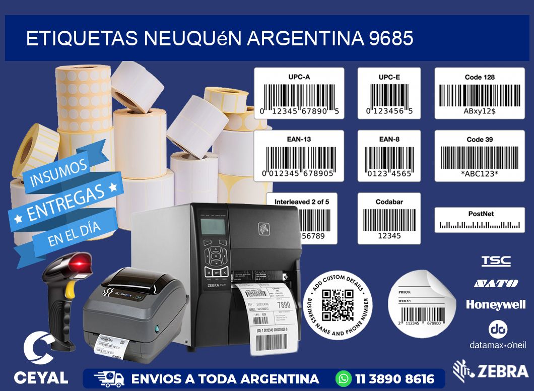 Etiquetas Neuquén Argentina 9685