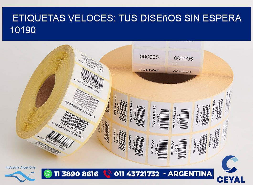 Etiquetas Veloces: Tus Diseños sin Espera 10190