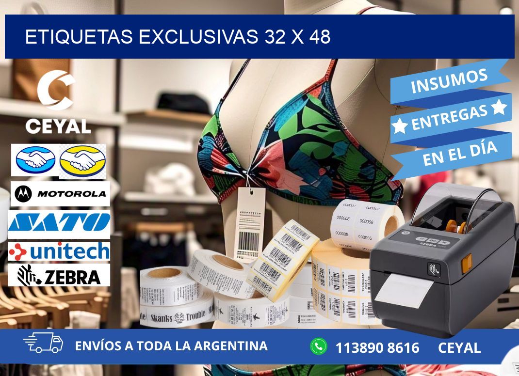 Etiquetas exclusivas 32 x 48