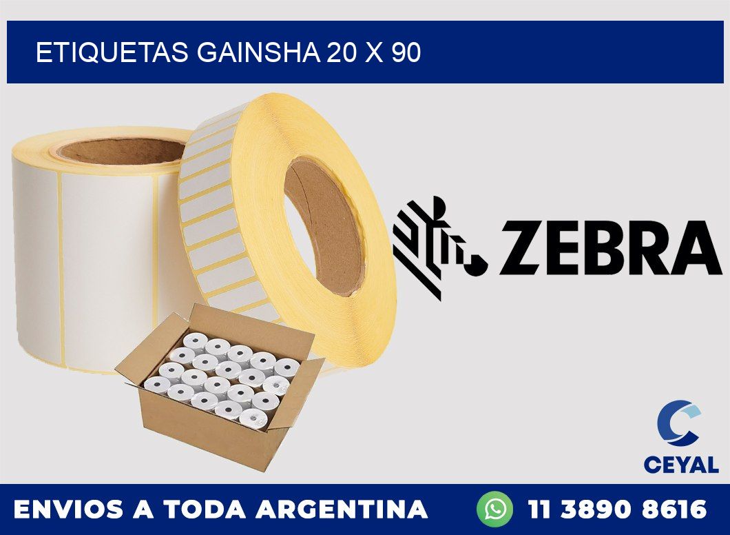 Etiquetas gainsha 20 x 90