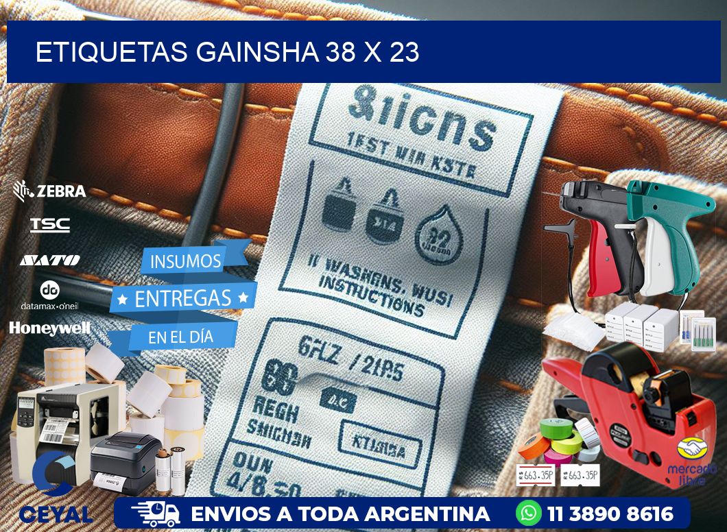 Etiquetas gainsha 38 x 23