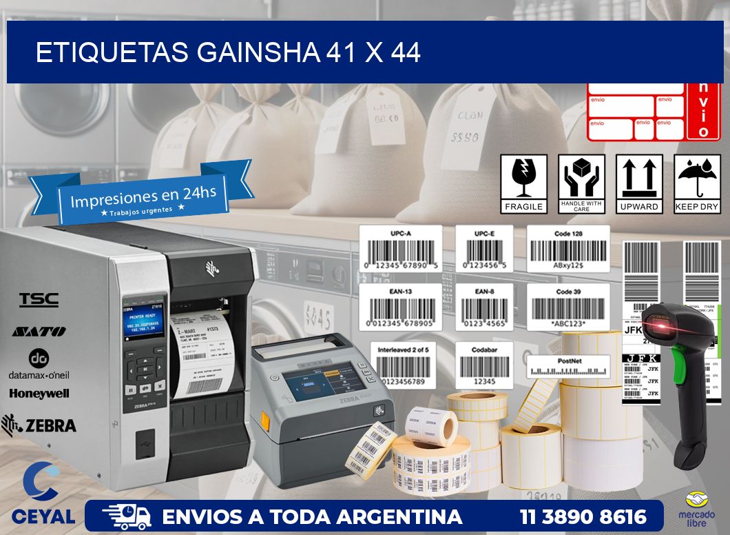 Etiquetas gainsha 41 x 44