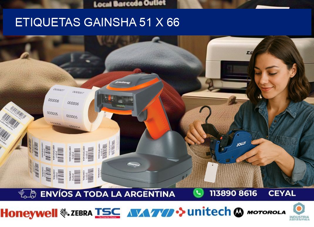 Etiquetas gainsha 51 x 66