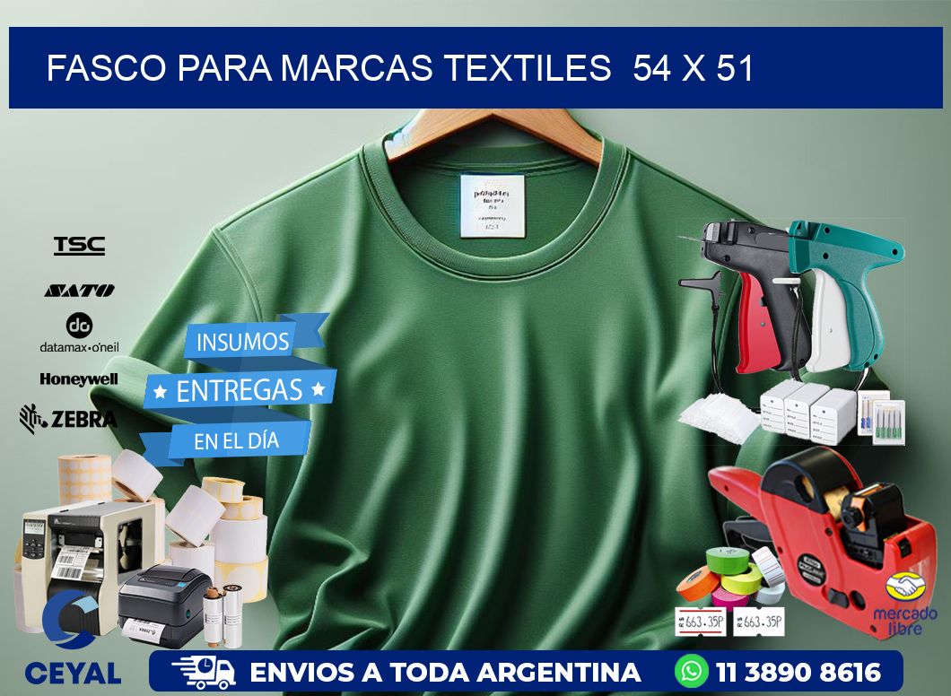 Fasco para marcas textiles  54 x 51
