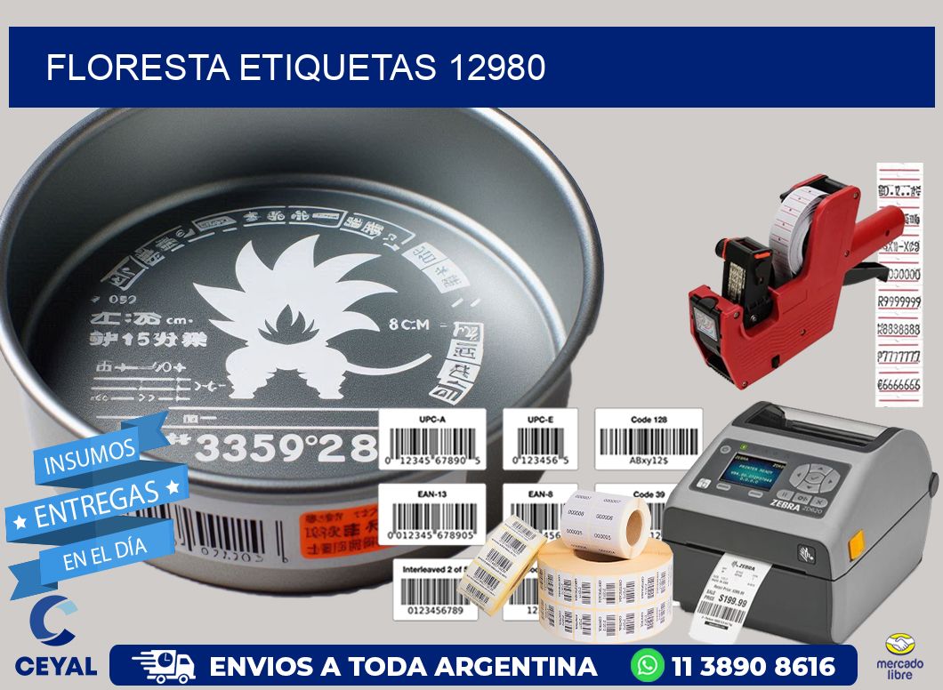 Floresta etiquetas 12980