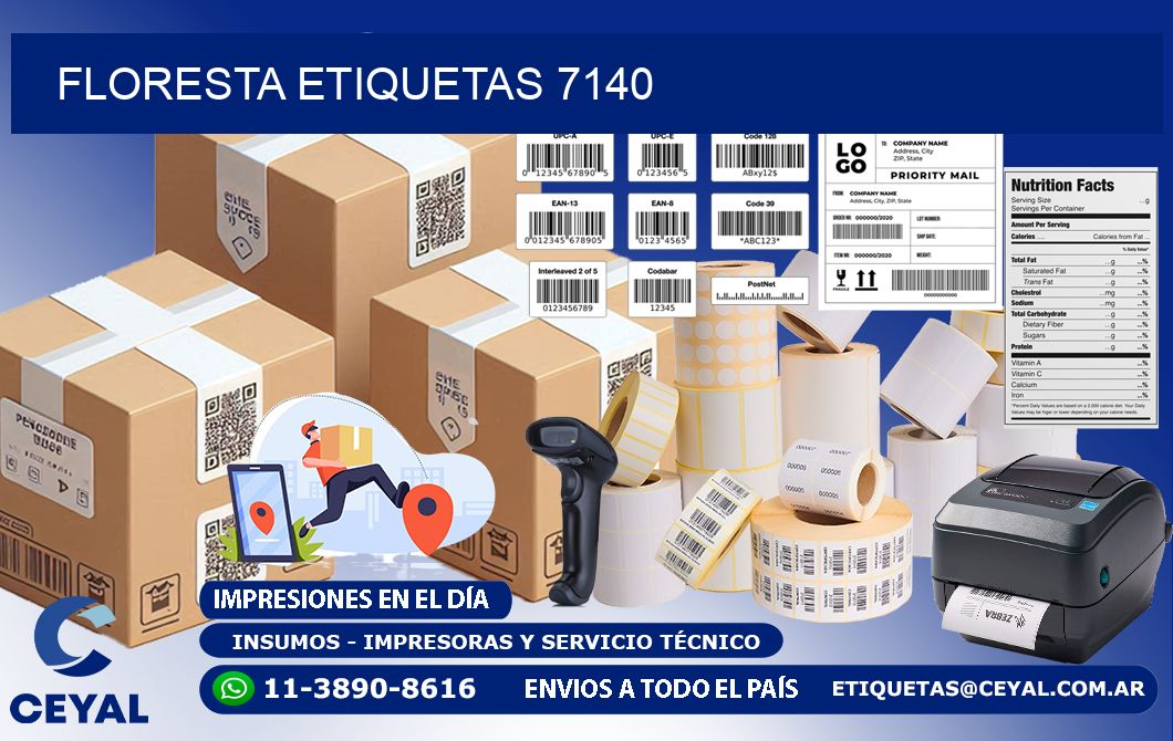 Floresta etiquetas 7140