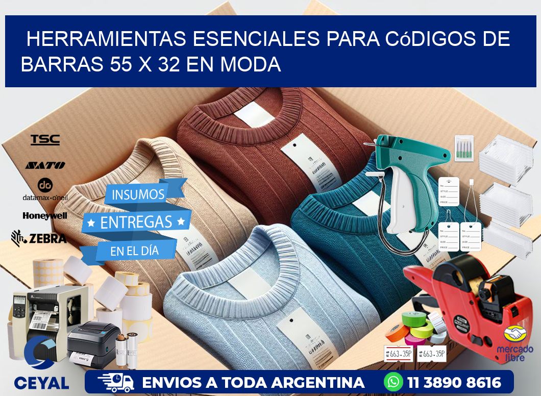 Herramientas Esenciales para Códigos de Barras 55 x 32 en Moda