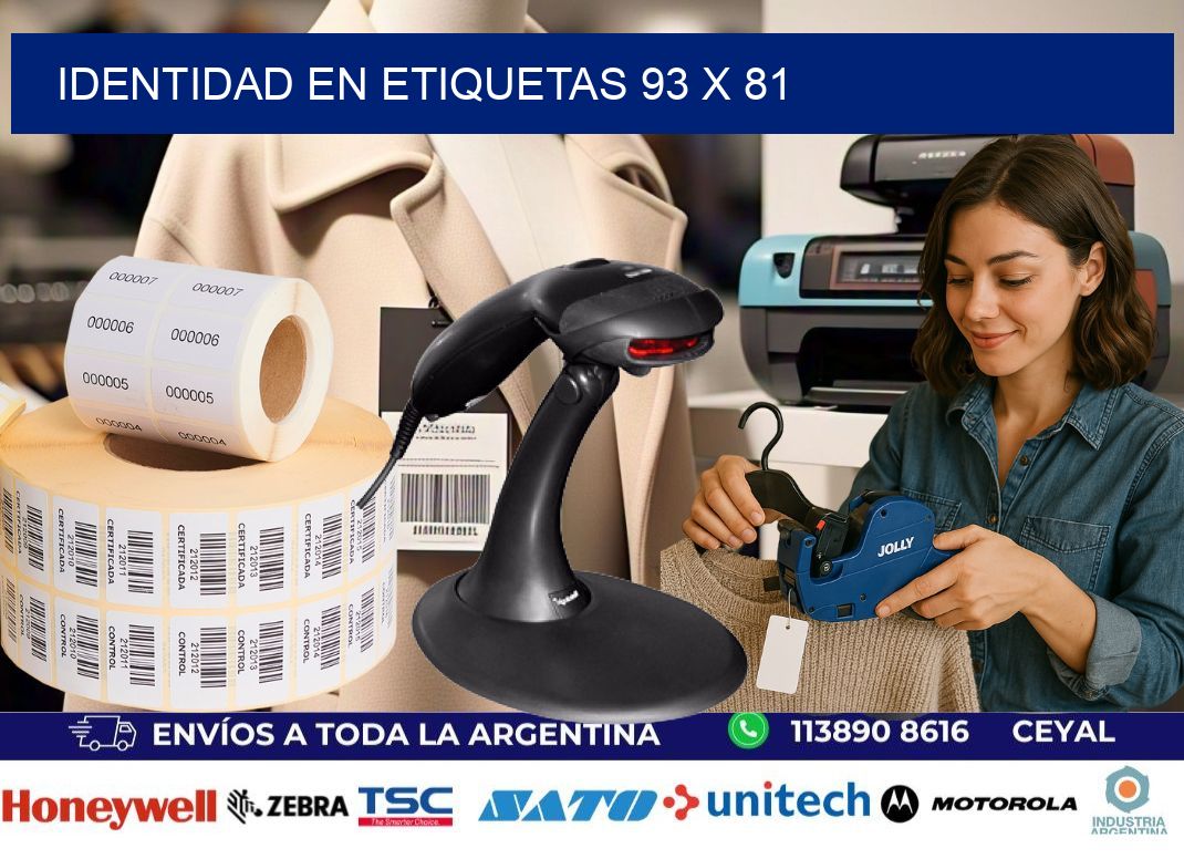Identidad en etiquetas 93 x 81