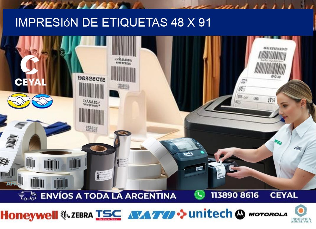 Impresión de etiquetas 48 x 91