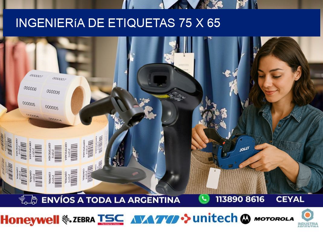 Ingeniería de etiquetas 75 x 65