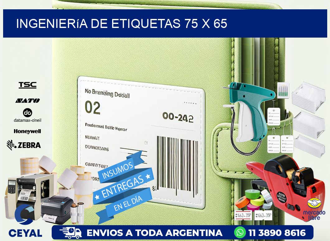 Ingeniería de etiquetas 75 x 65