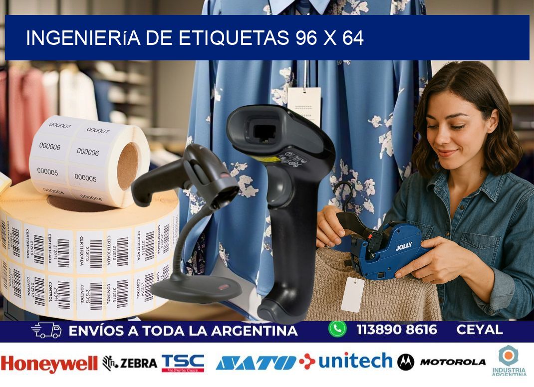 Ingeniería de etiquetas 96 x 64