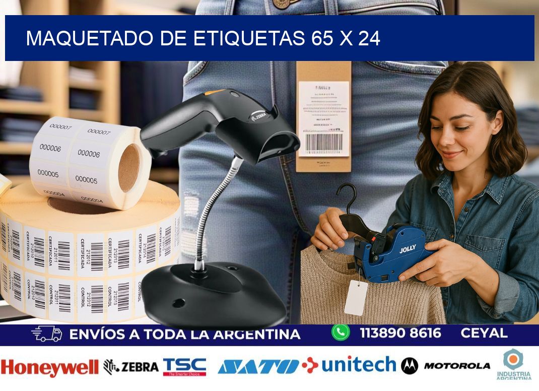 Maquetado de etiquetas 65 x 24