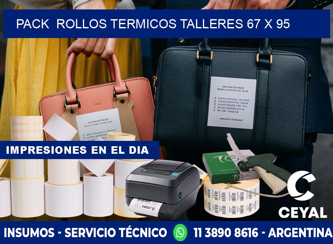 Pack  ROLLOS TERMICOS TALLERES 67 x 95