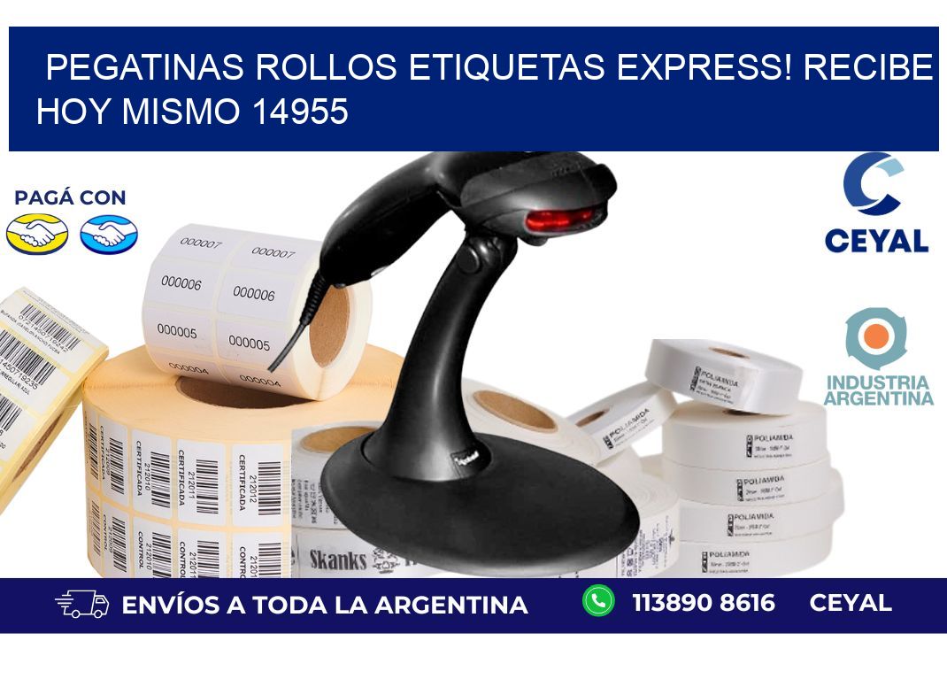 Pegatinas rollos etiquetas Express! Recibe Hoy Mismo 14955