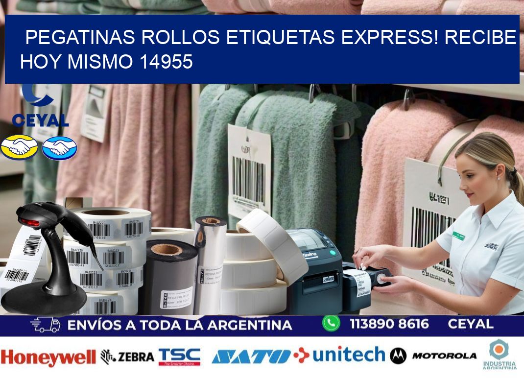 Pegatinas rollos etiquetas Express! Recibe Hoy Mismo 14955