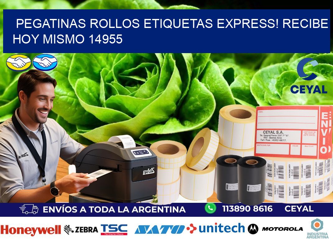 Pegatinas rollos etiquetas Express! Recibe Hoy Mismo 14955