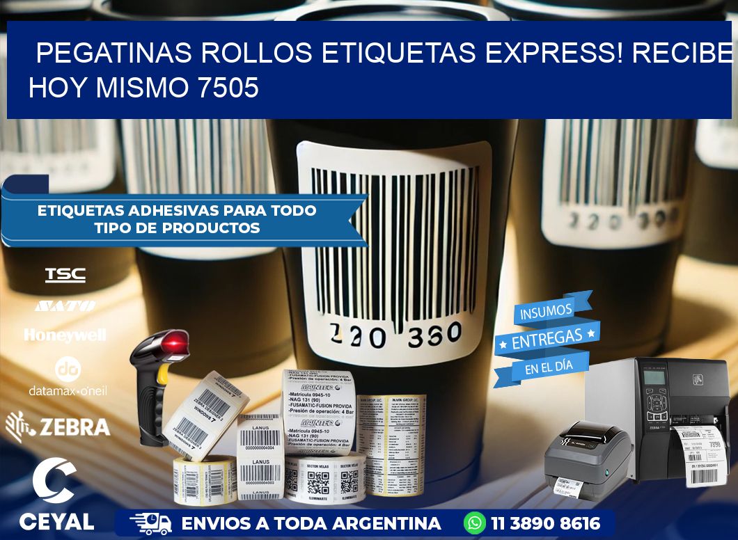 Pegatinas rollos etiquetas Express! Recibe Hoy Mismo 7505