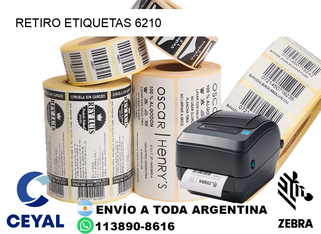 Retiro etiquetas 6210