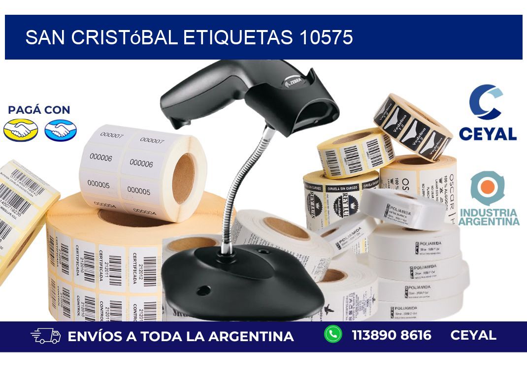 San Cristóbal etiquetas 10575