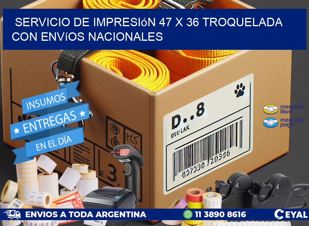 Servicio de impresión 47 x 36 troquelada con envíos nacionales
