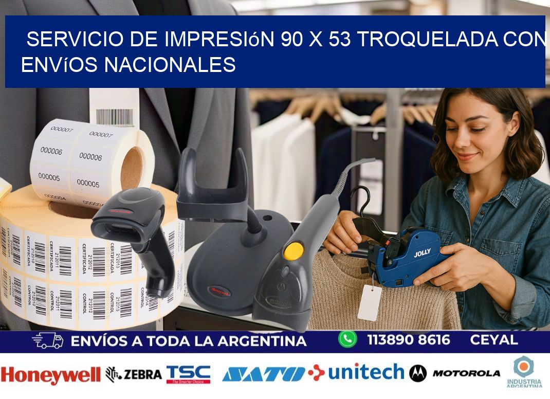 Servicio de impresión 90 x 53 troquelada con envíos nacionales