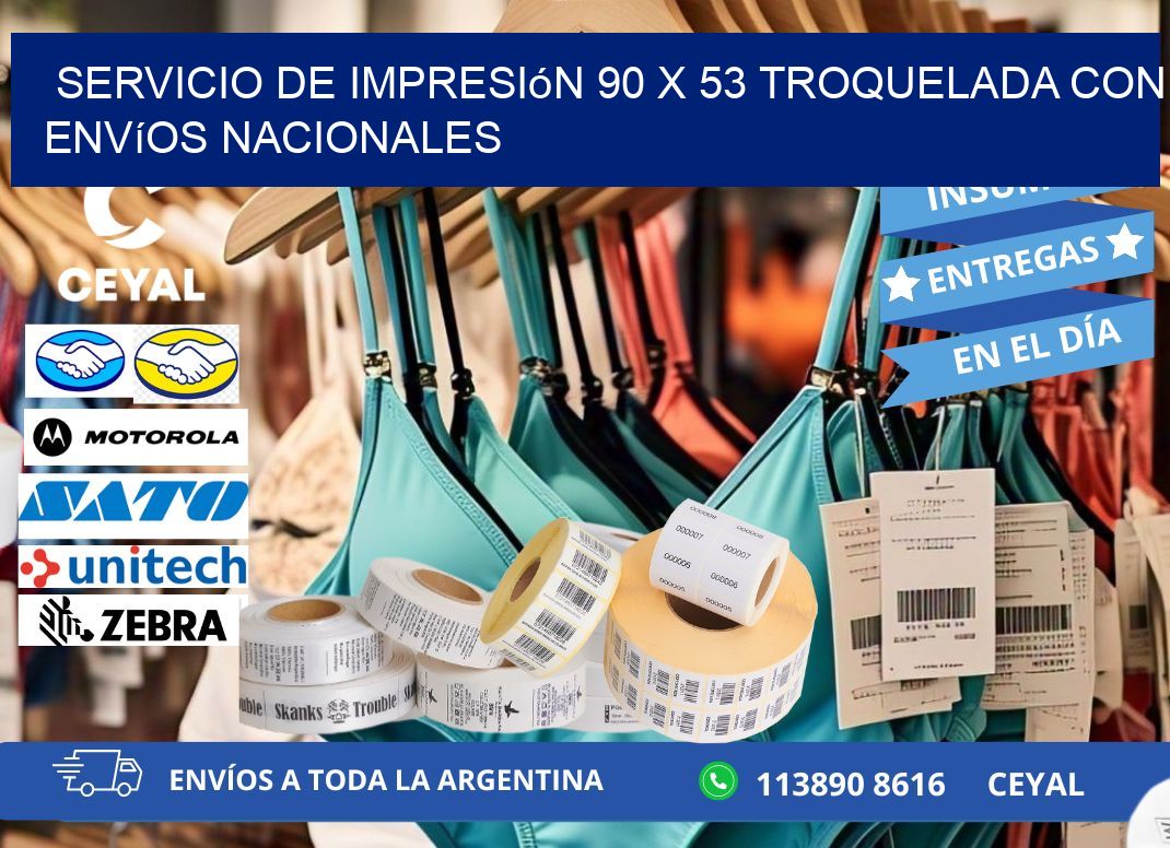 Servicio de impresión 90 x 53 troquelada con envíos nacionales