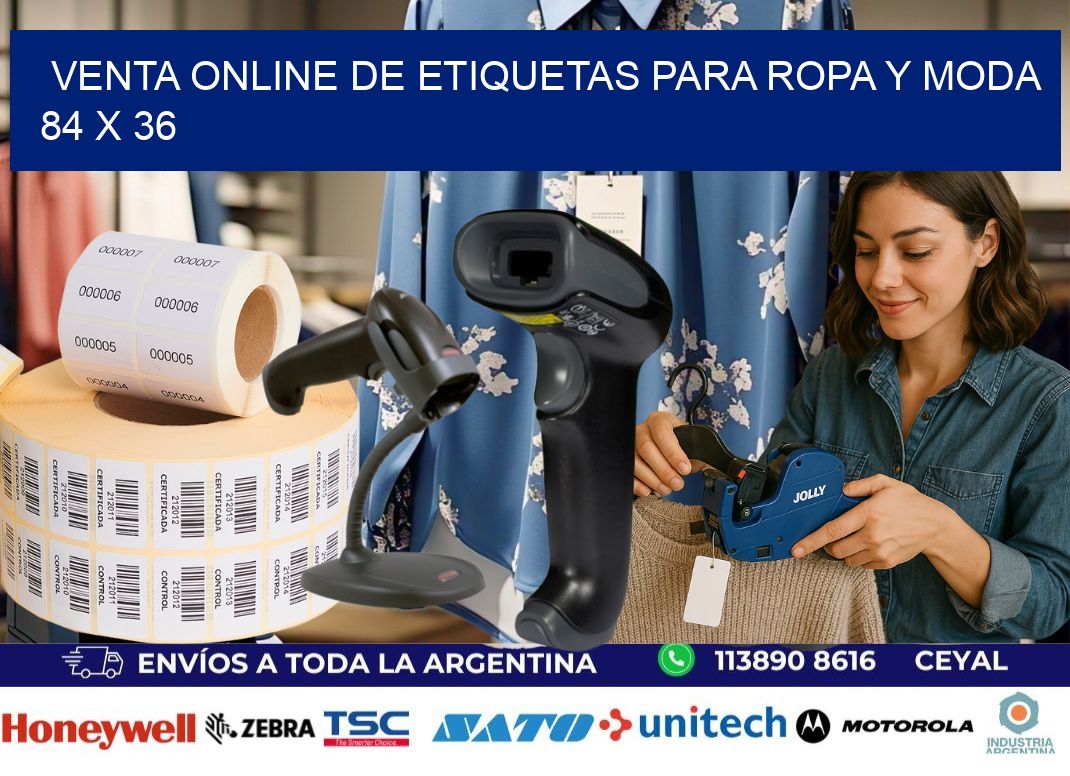 Venta Online de Etiquetas para Ropa y Moda 84 x 36