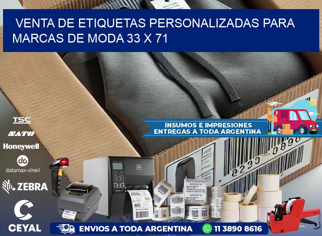 Venta de Etiquetas Personalizadas para Marcas de Moda 33 x 71
