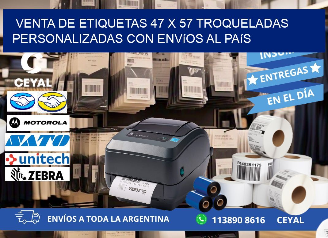 Venta de etiquetas 47 x 57 troqueladas personalizadas con envíos al país