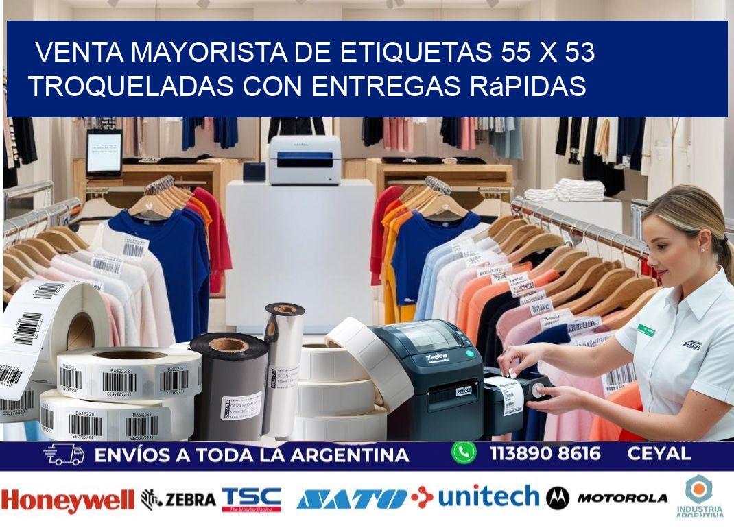 Venta mayorista de etiquetas 55 x 53 troqueladas con entregas rápidas