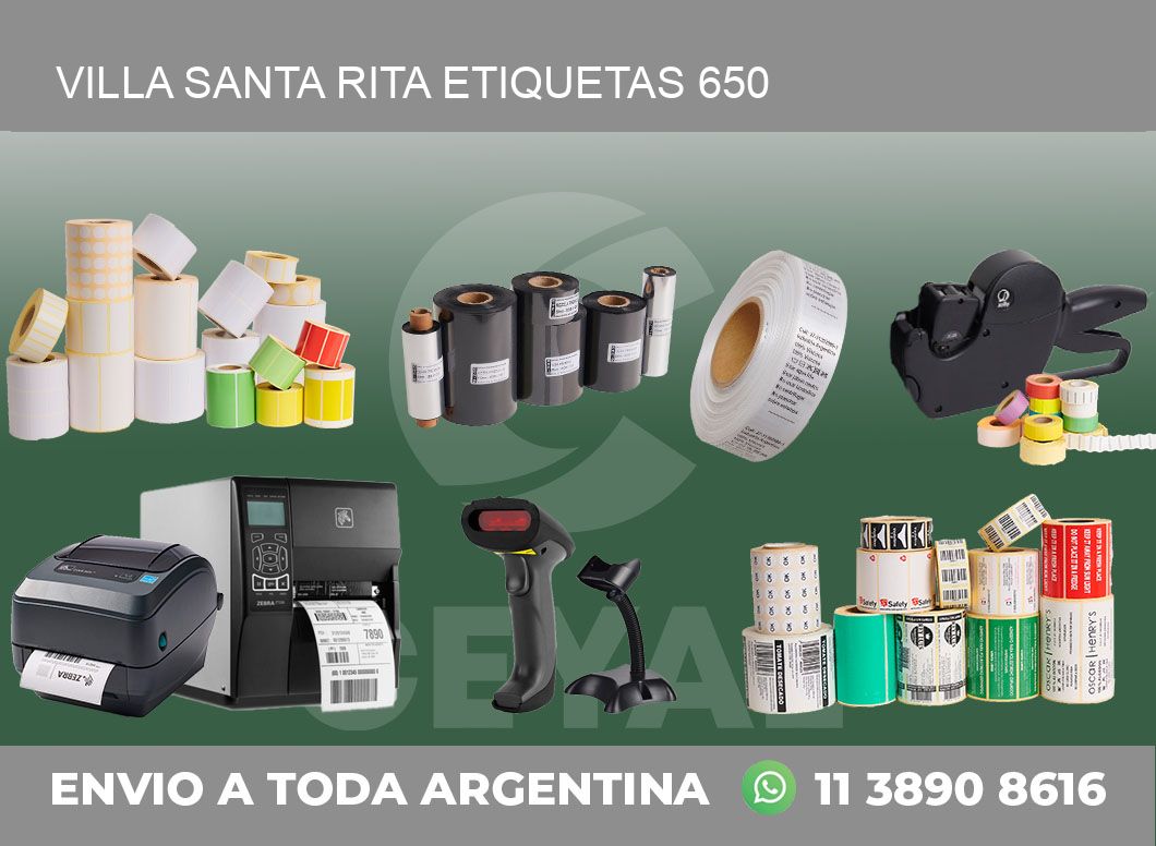 Villa Santa Rita etiquetas 650