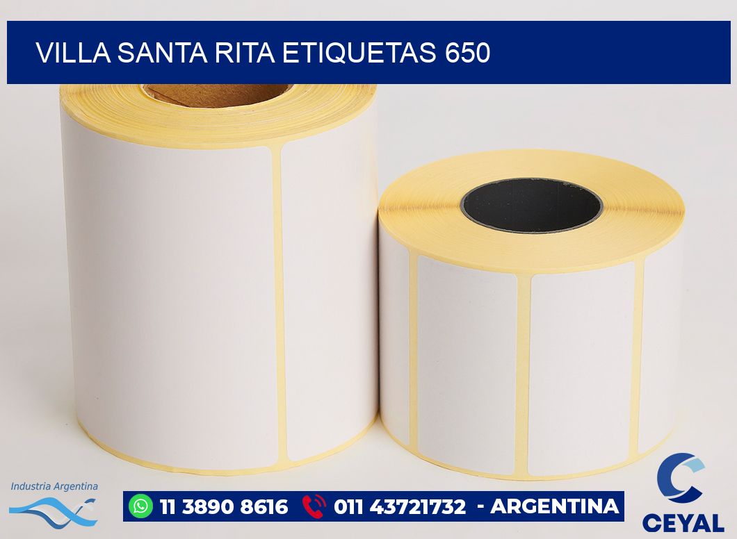 Villa Santa Rita etiquetas 650