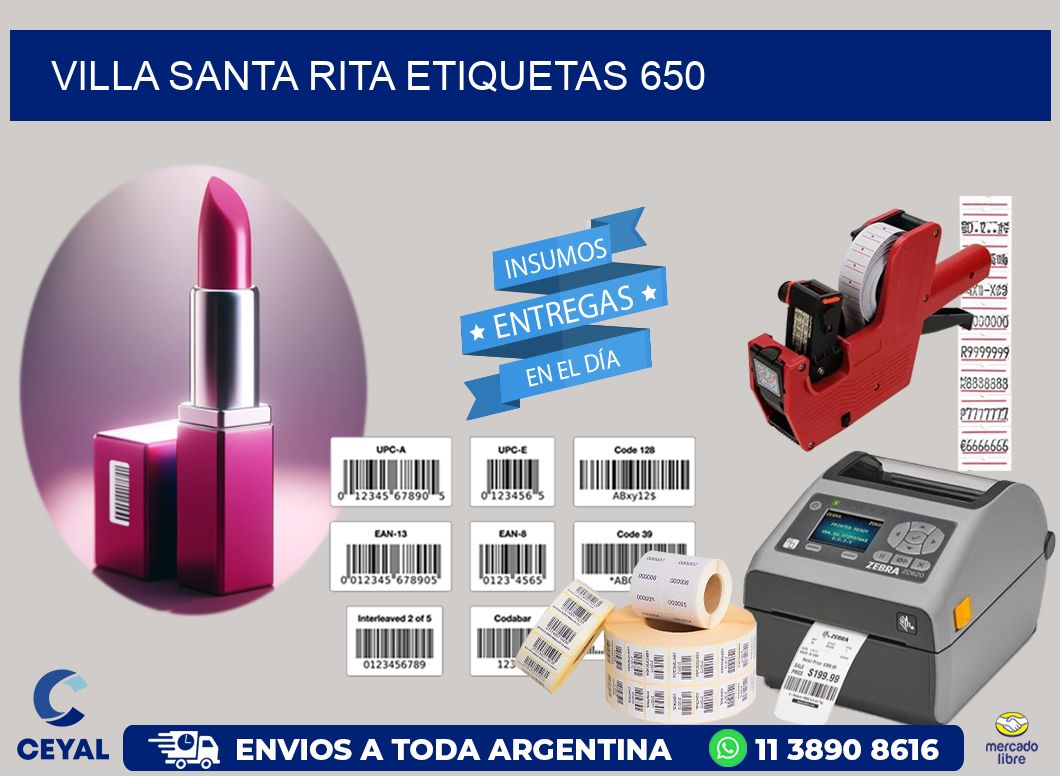 Villa Santa Rita etiquetas 650