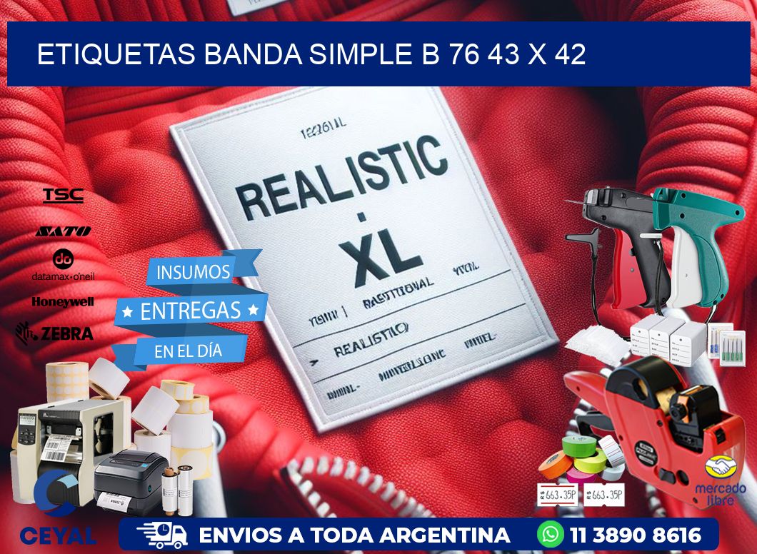etiquetas banda simple b 76 43 x 42