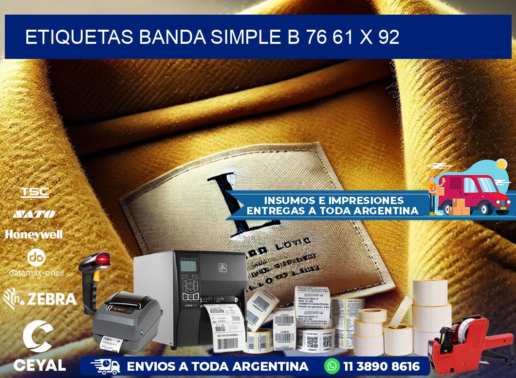 etiquetas banda simple b 76 61 x 92